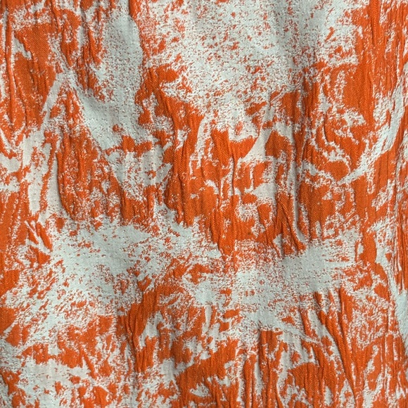 Betsey Johnson Orange and White Jacquard Dress Size 14 - Picture 3 of 10